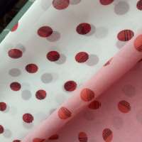 100% polyester textile material dot print style chiffon fabric for summer dress