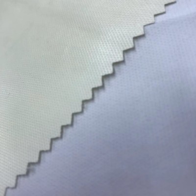 Korea market new product plain woven 100% polyester pongee fabric with coated used for bath curtain